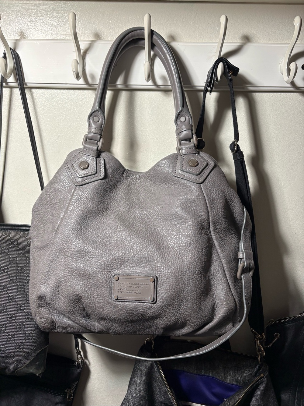 Marc by Marc Jacobs large grey Leather Tote Bag